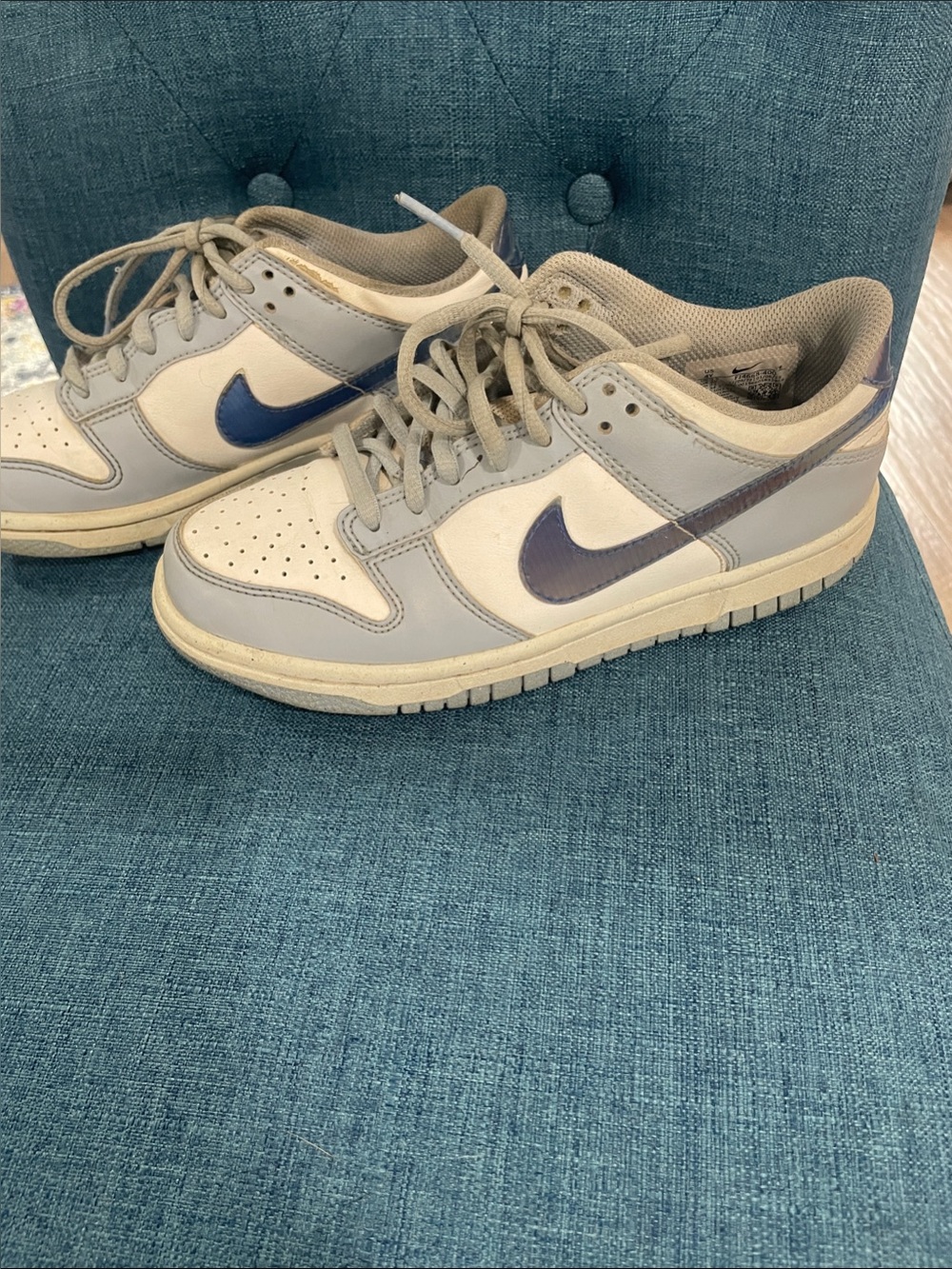 Nike Low-Top Sneakers in Pale Blue and White